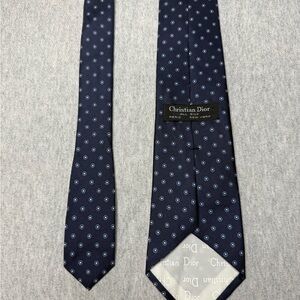 Dior Blue Polka Dot Silk Tie